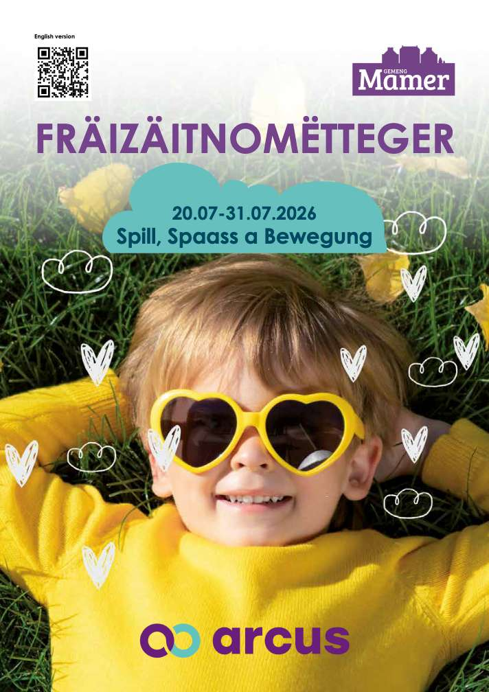 Brochure Cover - Gemeng Mamer Fräzäitnomëtteger